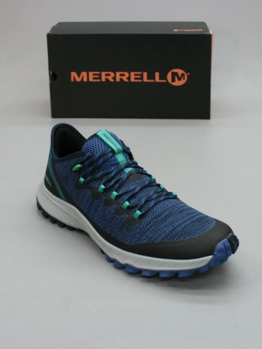 Merrell Ladies 10 Bravada Cobalt Blue Hiking Trail Running Shoes Sneakers J03364